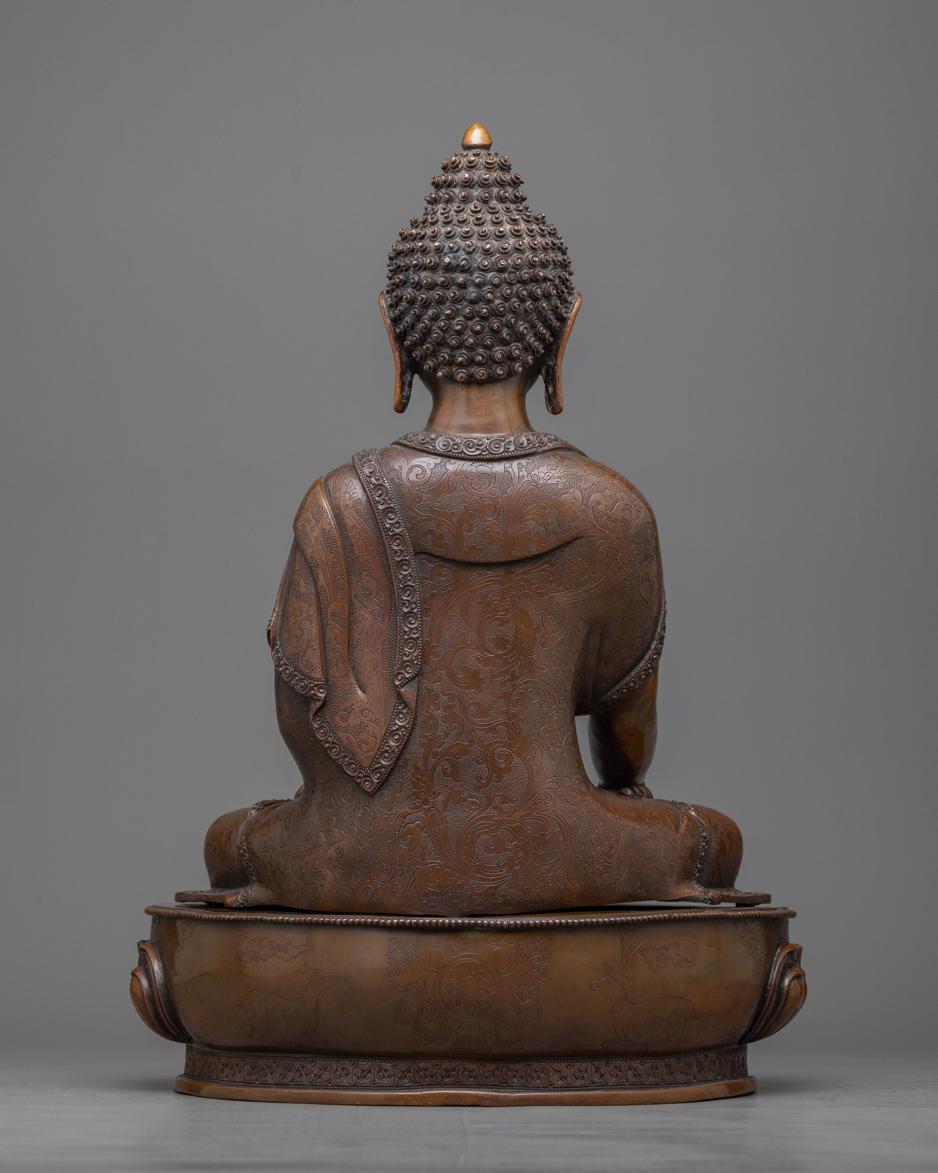 Unveiling Gautama the Buddha in Oxidized Copper Serenity | Symphony of Serenity