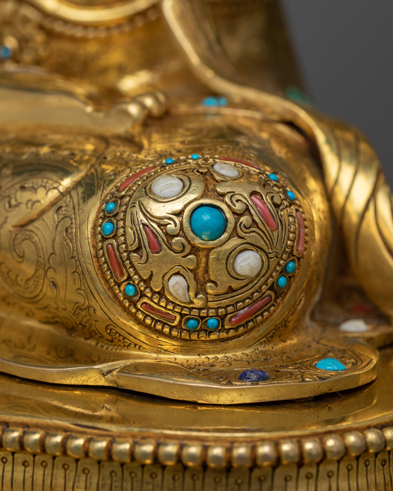 Divine White Tara Gold Gilded Statue | Essence of Healing and Longevity