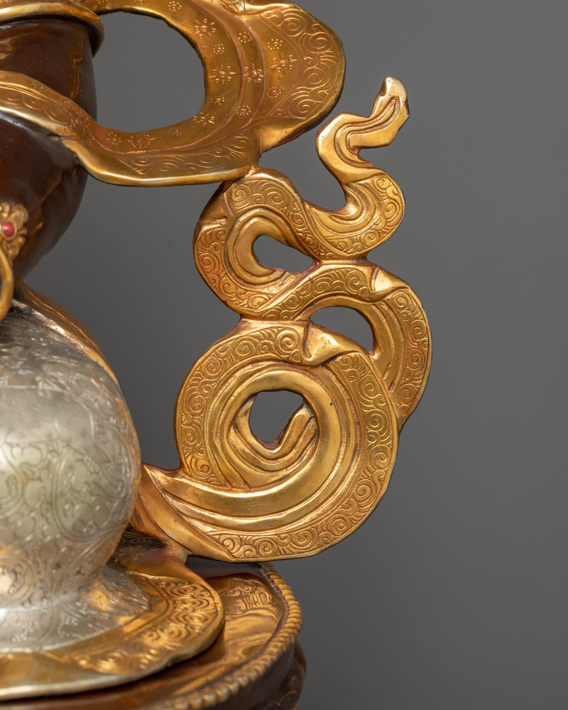 Grand Jambala Wealth Deity Gold Gilded Statue | Majesty of Prosperity