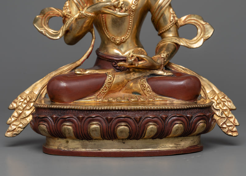 Karma Purification Statue | Vajrasattva Gold Gilded Sculpture