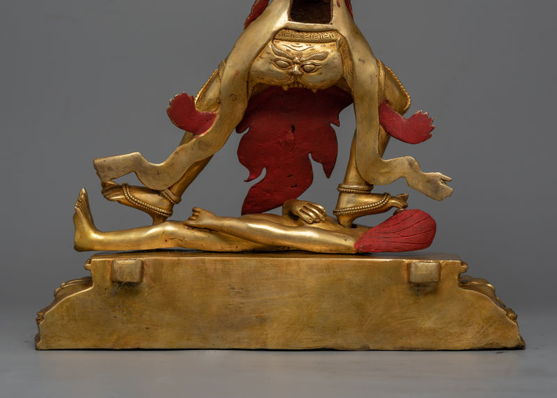 Exalted Ekajati Tara Gold Gilded Sculpture | Protector of Mantras