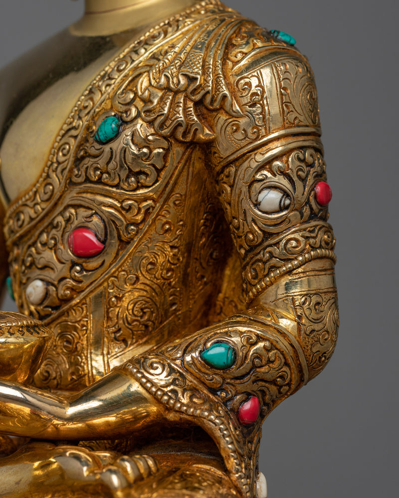 Triad of Enlightenment: Shakyamuni, Medicine, Amitabha Buddha Set | Three Buddha Sculpture Set