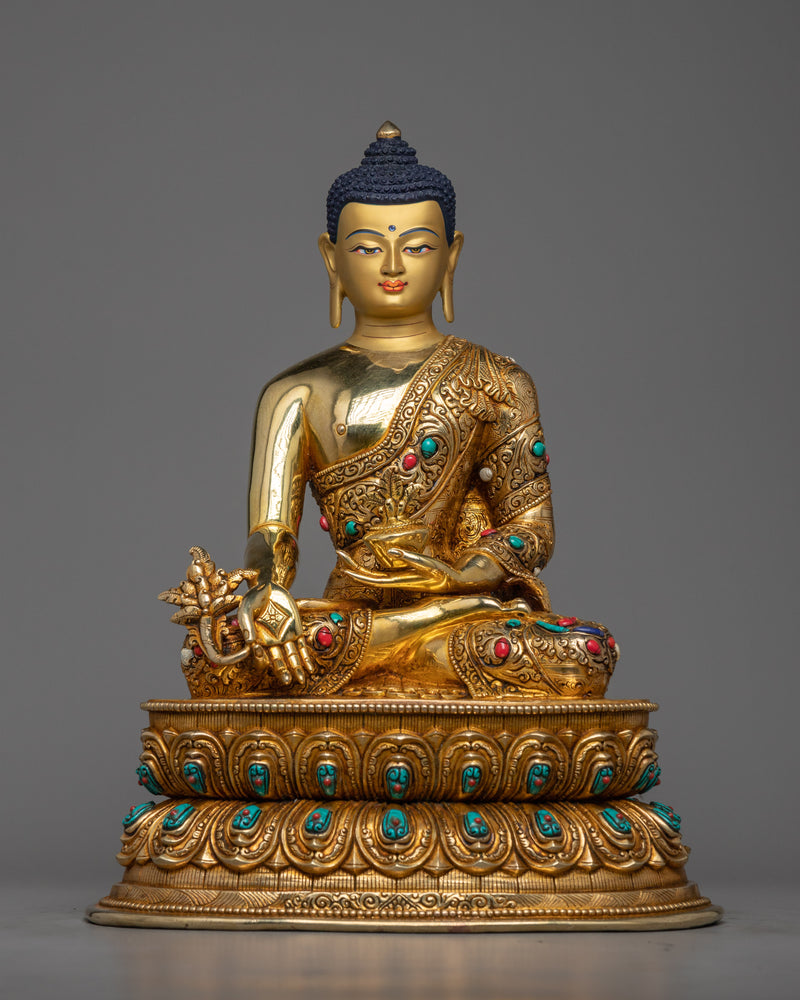 Triad of Enlightenment: Shakyamuni, Medicine, Amitabha Buddha Set | Three Buddha Sculpture Set