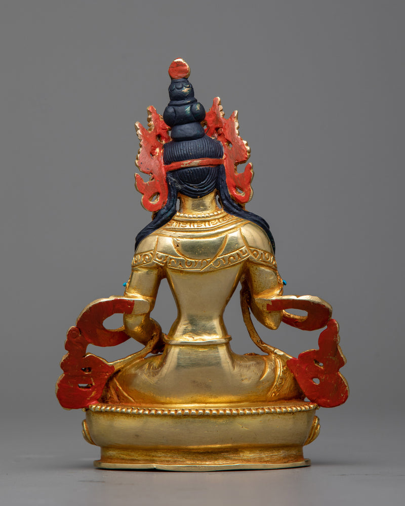 Karma Purification Deity Vajrasattva Statue | 24K Gold Gilded Symbol of Purification