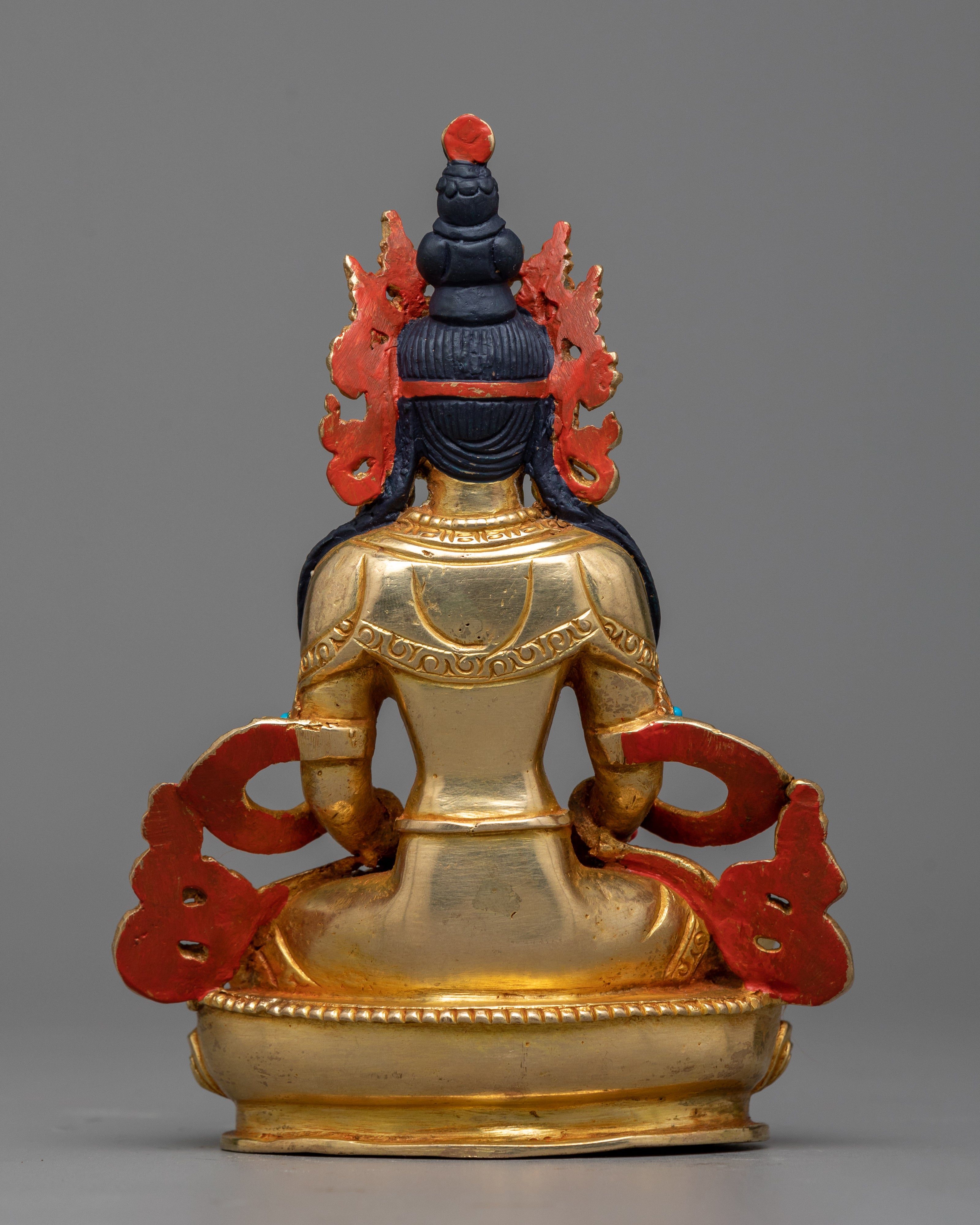 Immortal Bodhisattva Amitayus Statue | 24K Gold Gilded Essence