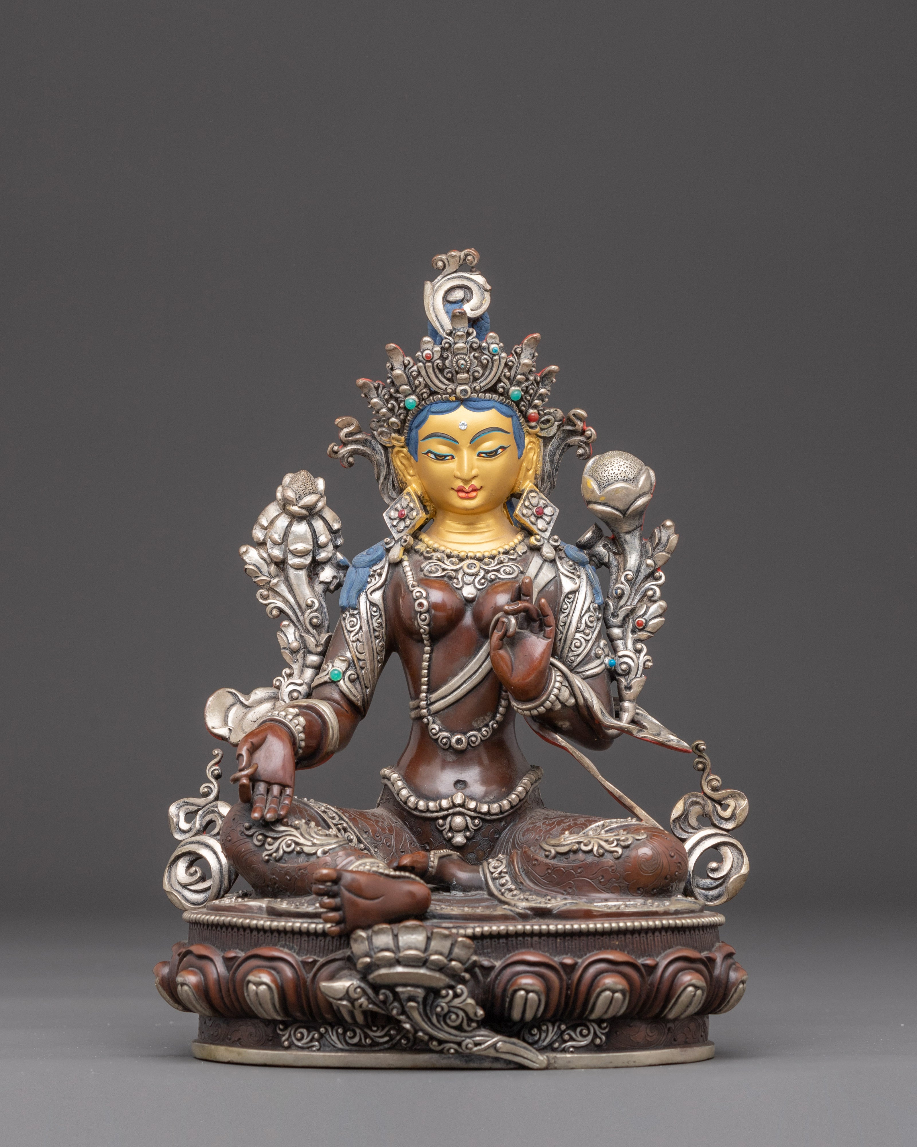 Green Tara Statue for Protection