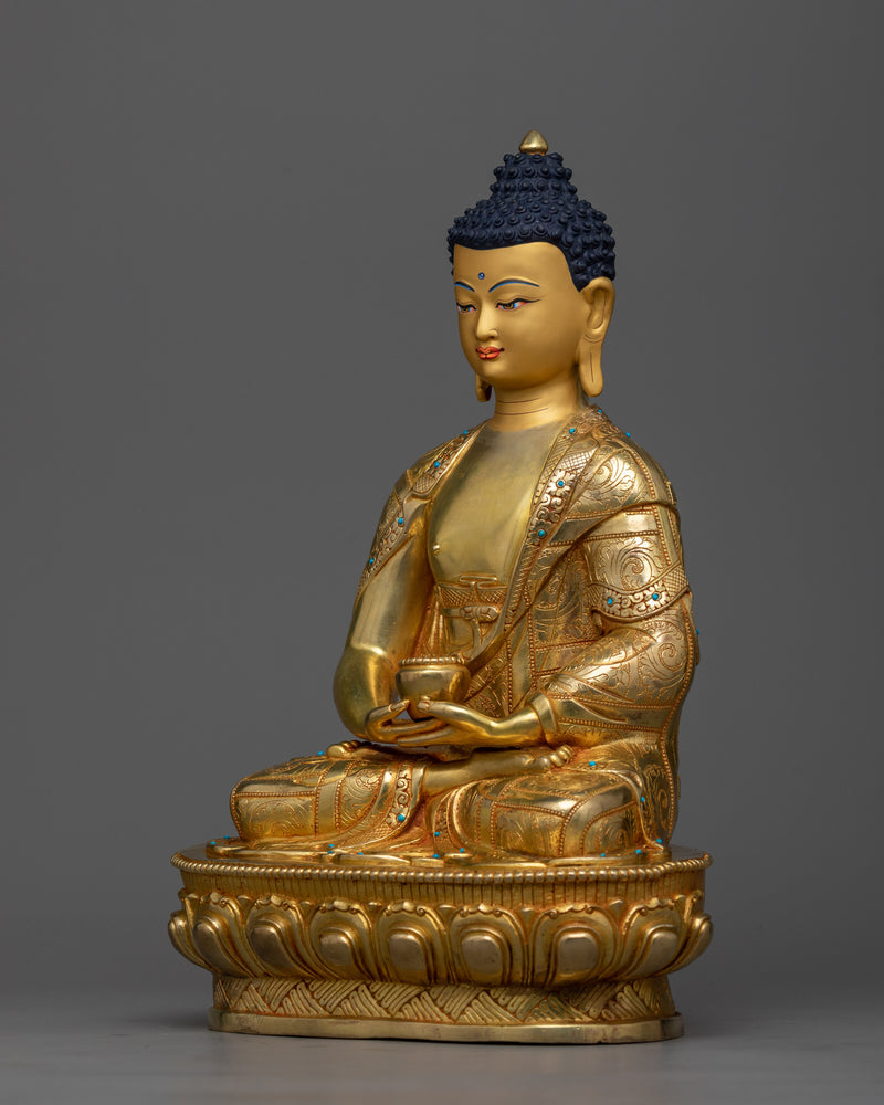 amitabha-buddha-gilt sculpture