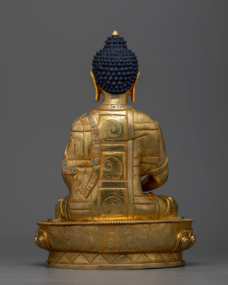 Radiant Amitabha Buddha Gilt Statue | Beacon of Infinite Light