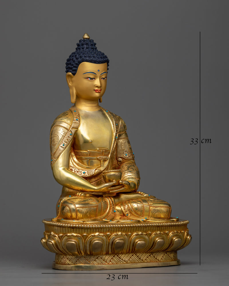amitabha-buddha-gilt sculpture