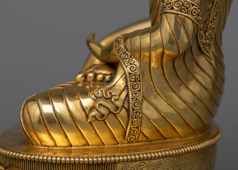 Resplendent Buddha Shakyamuni Statue | 24K Gold Gilded Enlightenment