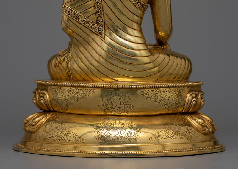 Resplendent Buddha Shakyamuni Statue | 24K Gold Gilded Enlightenment