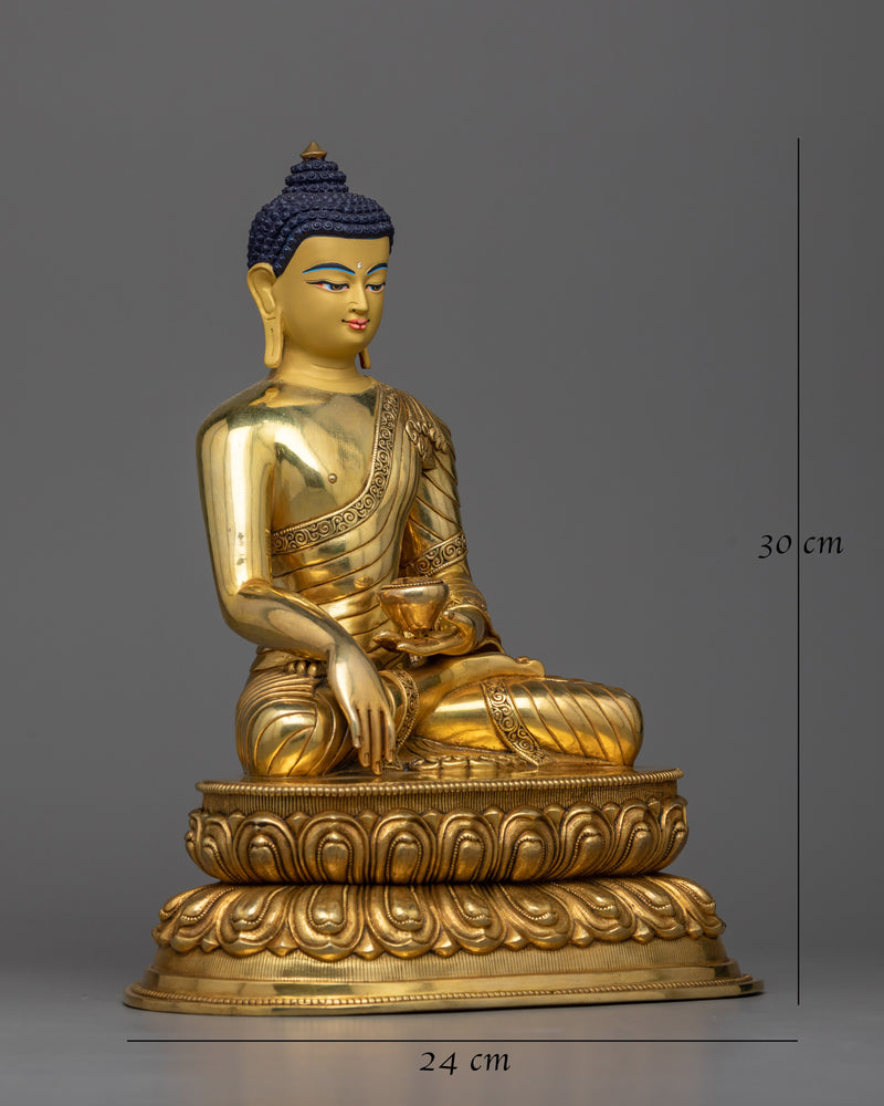 buddha shakyamuni gilt sculpture