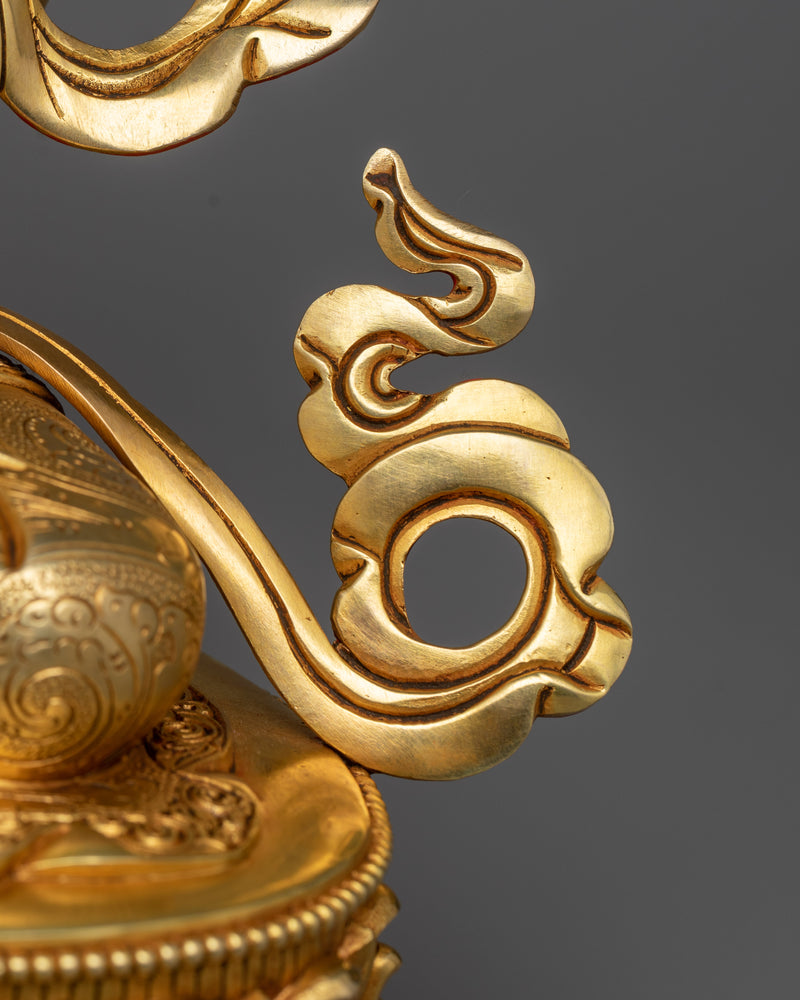 Sacred Ksitigarbha Bodhisattva Statue | 24K Gold Gilded Guardian of the Earth