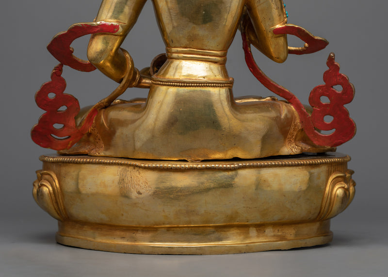 Vajrasattva Meditation Statue | 24K Gold Gilded Symbol of Purification