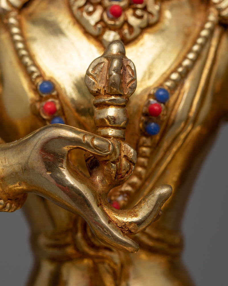 Vajrasattva Deity of Purification | 24K Gold Gilded Statue