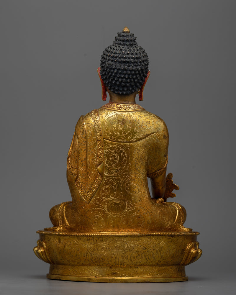 Buddha Menla: Divine Healer | 24K Gold Gilded Medicine Buddha Statue