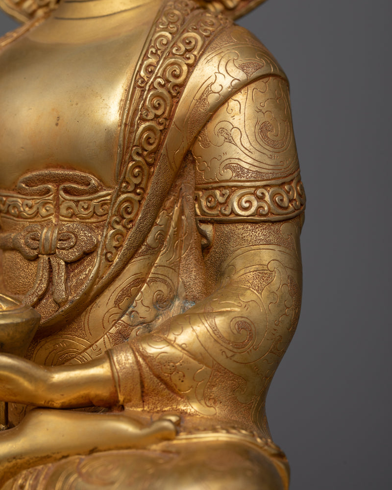 Sangay Shakyamuni The Enlightened One | Traditionally 24K Gold Gilded Statue