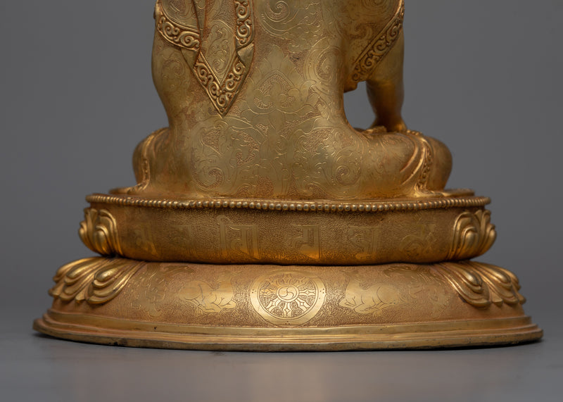 Sangay Shakyamuni The Enlightened One | Traditionally 24K Gold Gilded Statue