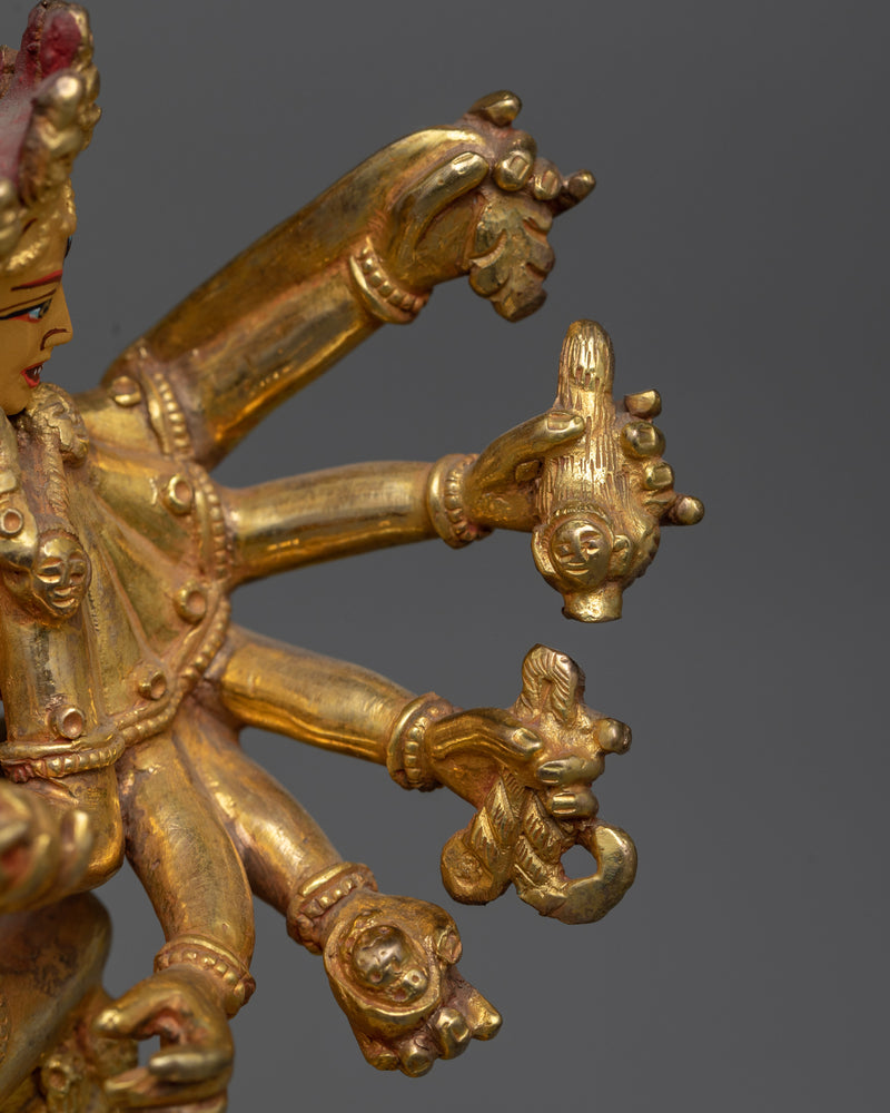 12-Armed Chakrasamvara Statue | Tantric Deity for Accelerated Spiritual Transformation