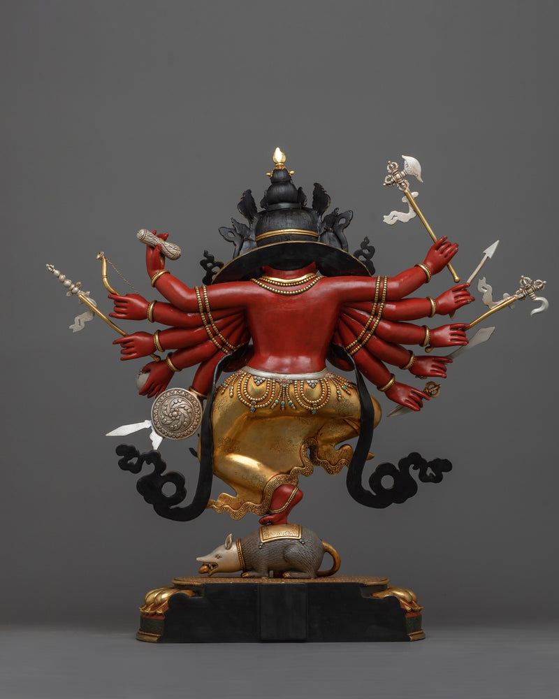 Majestic Red Ganesh | Collector's Pride Statue painted with Hidden Technique