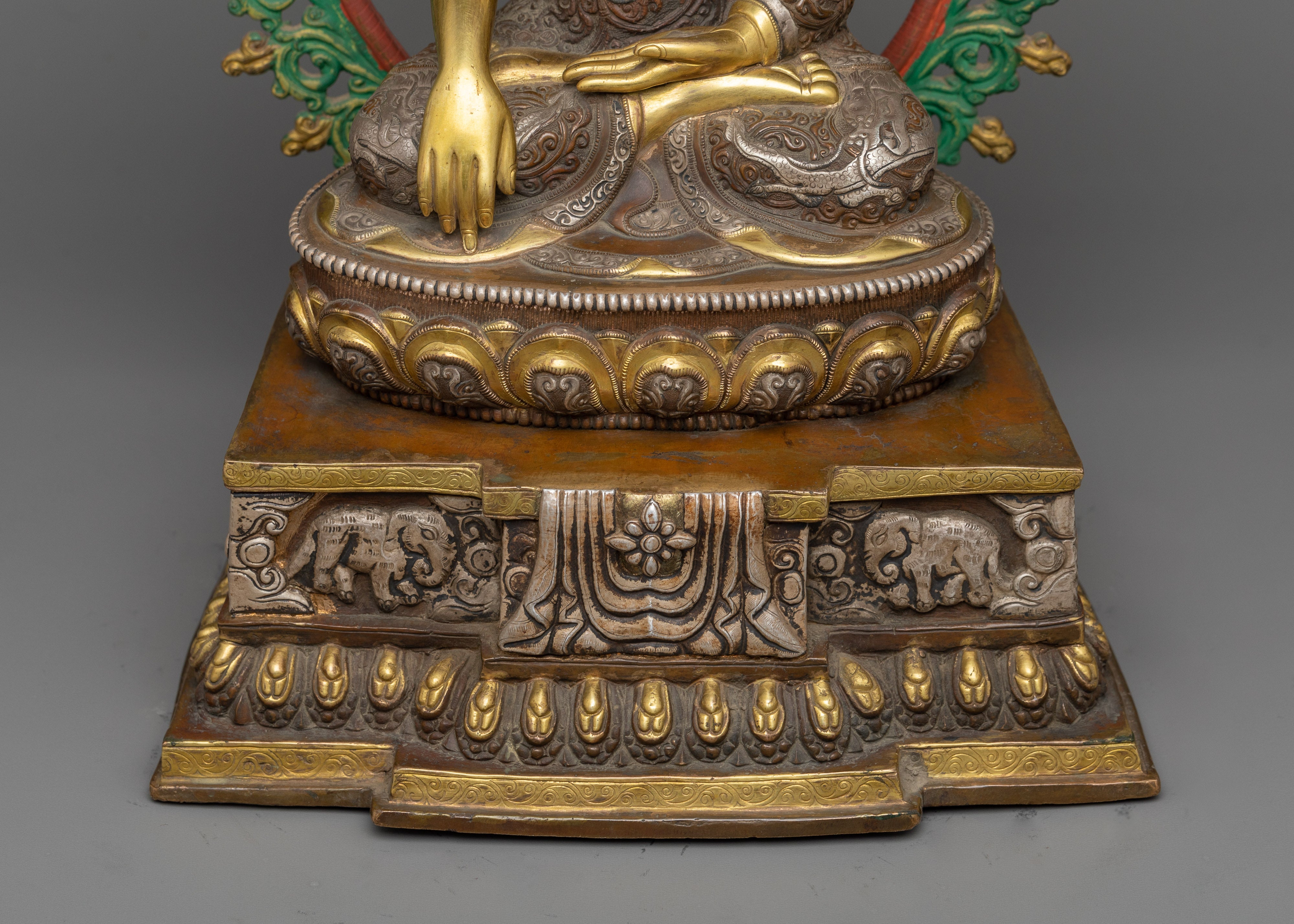 Aksobhya Buddha on Lotus Throne | A Artwork of Spiritual Majesty