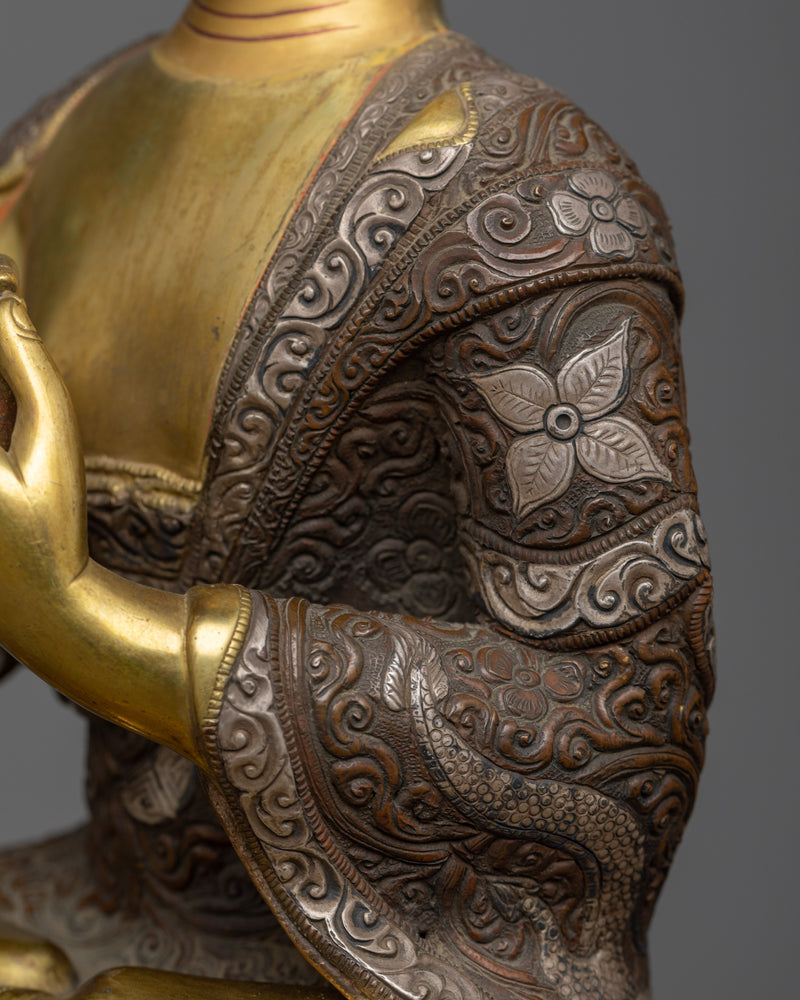 Buddha Vairocana: The Cosmic Illuminator | 24K Gold Gilded Sacred Statue