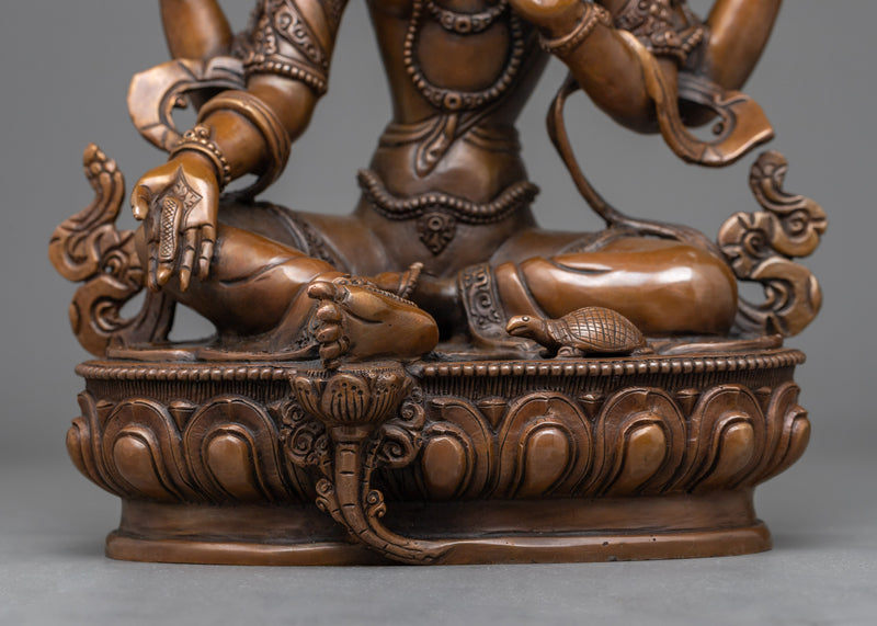 Devi Laxmi: Goddess of Fortune and Prosperity | Himalayan Oxidized Copper Statue