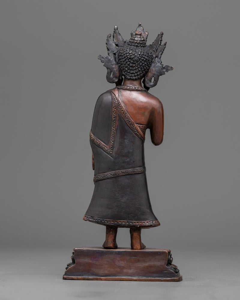 Dipankara Lamp Bearer Statue | The Illuminating Lamp Bearer Buddha
