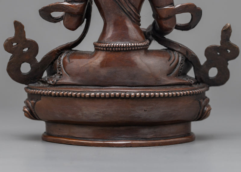 Devi Saraswati: Goddess of Wisdom and Arts | Oxidized Copper Statue