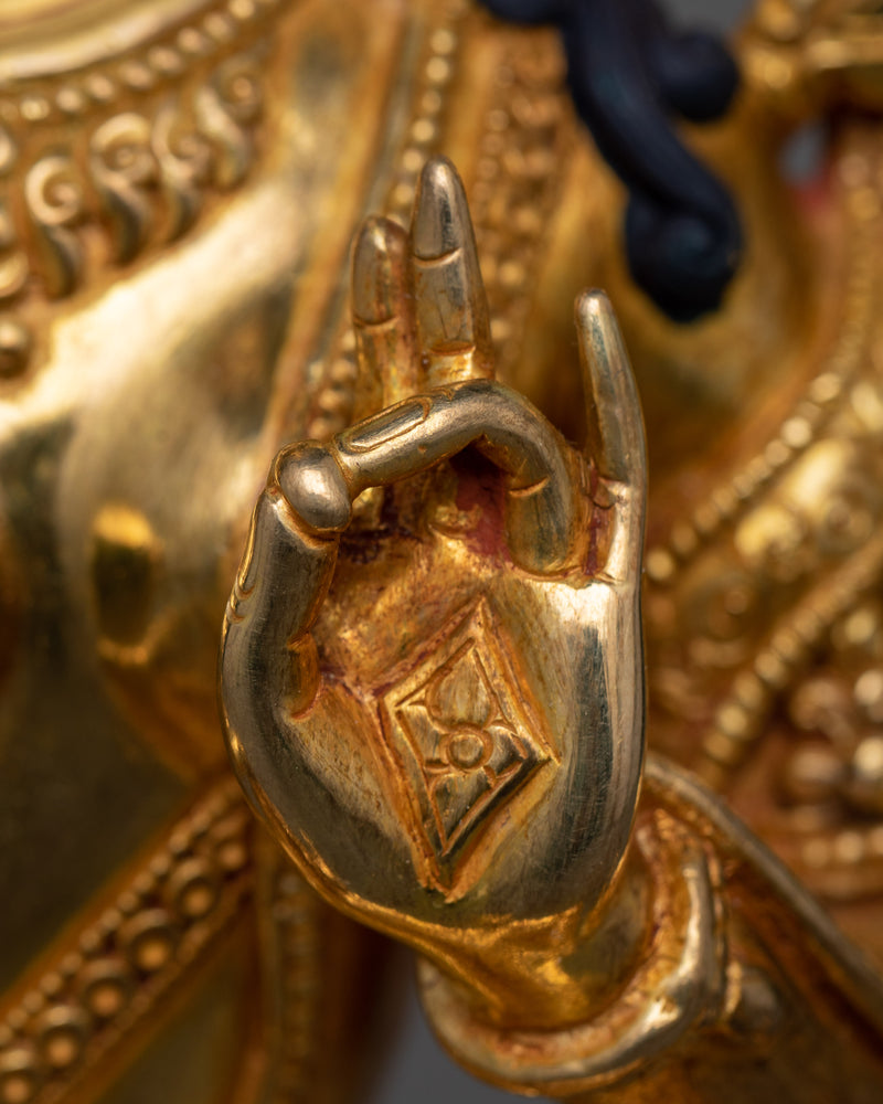 Green Tara: The Compassionate Liberator | 24K Gold Gilded Sculpture