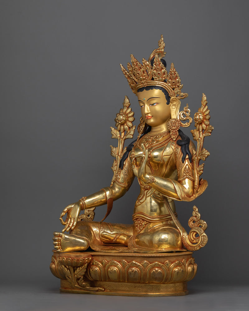 shyama tara gilt statue