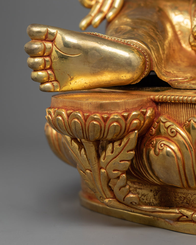 Shyama Tara: The Resplendent Green Tara | 24K Gold Gilded Statue