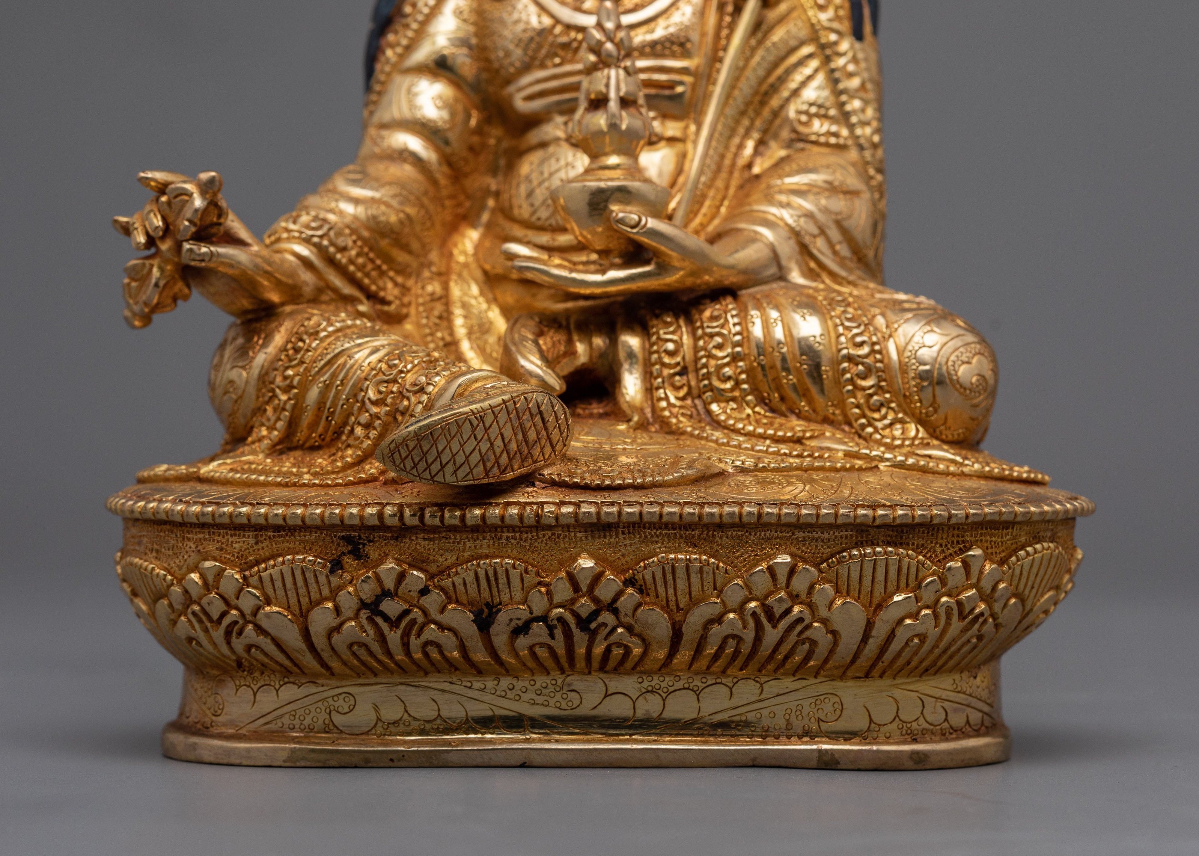 Vajra Guru Rinpoche: The Precious Master | 24K Gold Gilded Statue