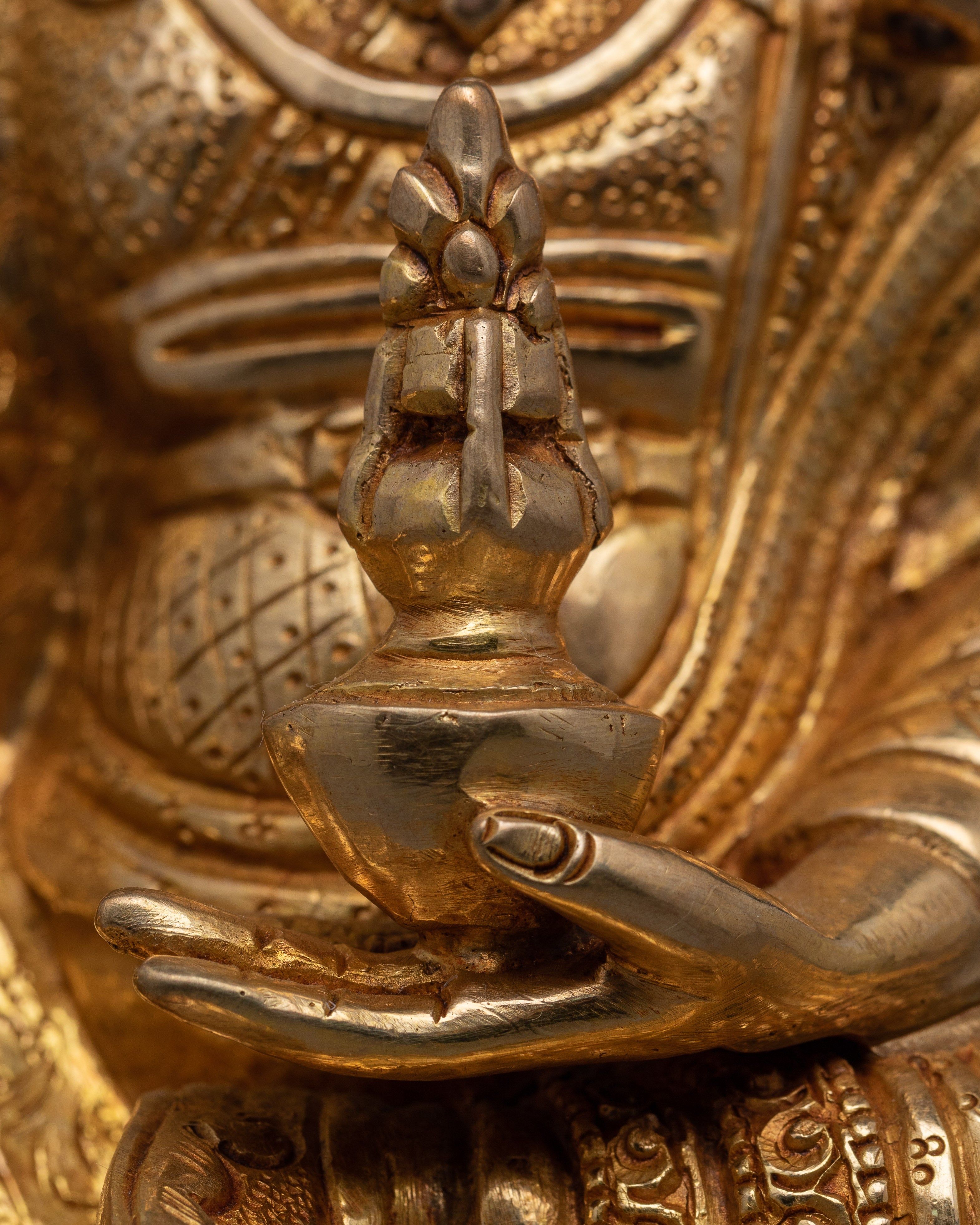 Vajra Guru Rinpoche: The Precious Master | 24K Gold Gilded Statue