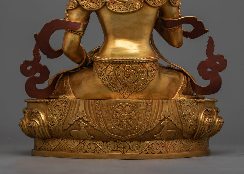 Bajrasato: The Exalted One | 24K Gold Gilded Statue | Himalayan Art
