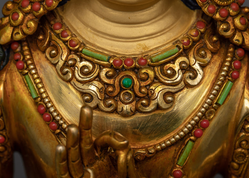 Bodhisattva Manjushri: The Embodiment of Wisdom | Premium 24K Gold Gilded Statue