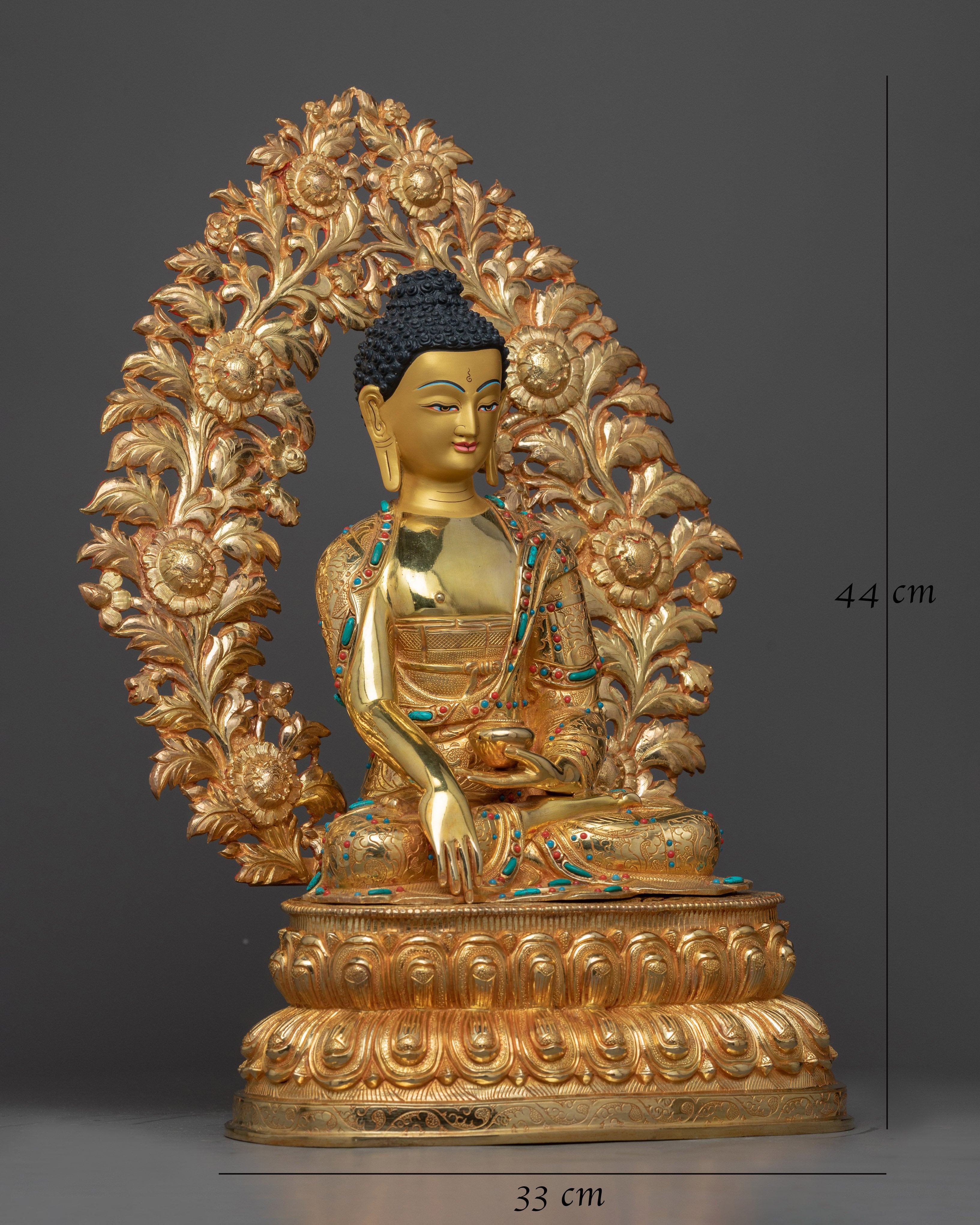 shakyamuni-buddha-gilt copper sculpture