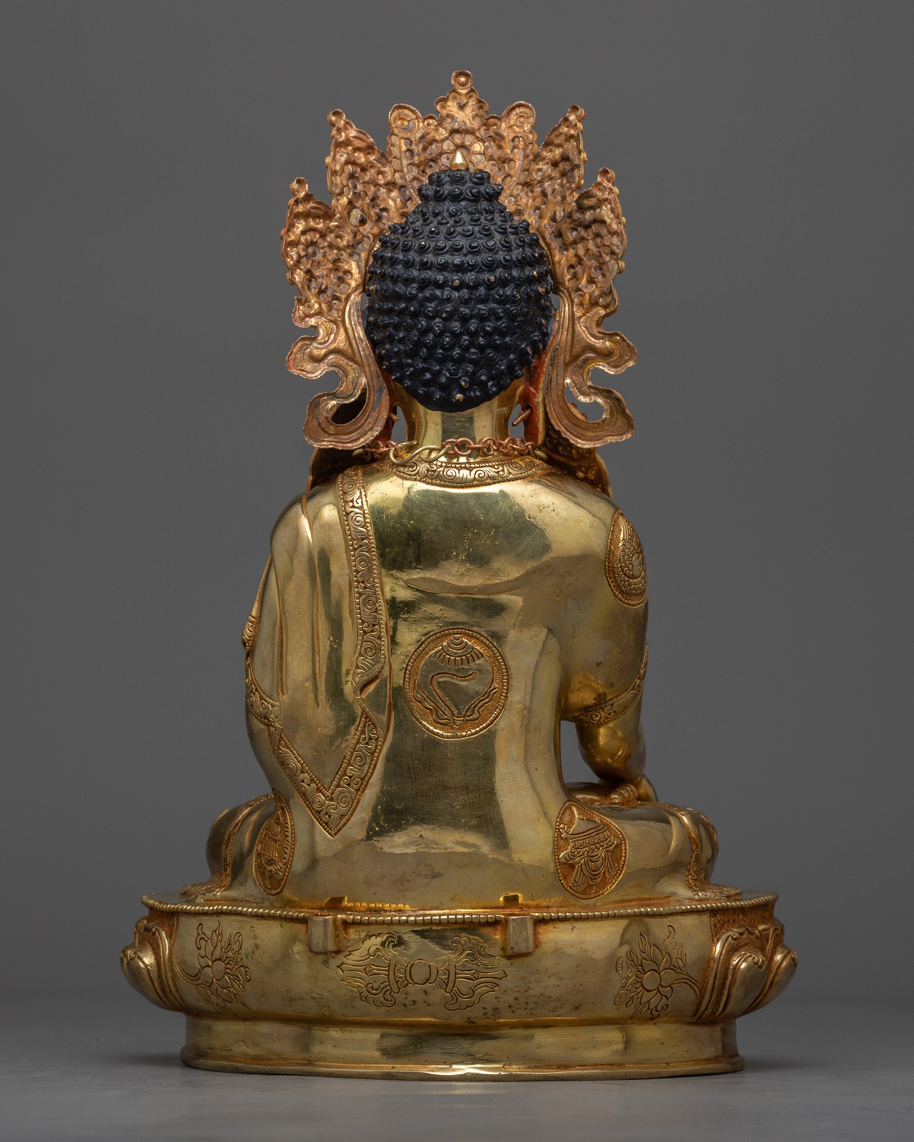 Crown Buddha Shakyamuni Gilt Sculpture | The Enlightened One