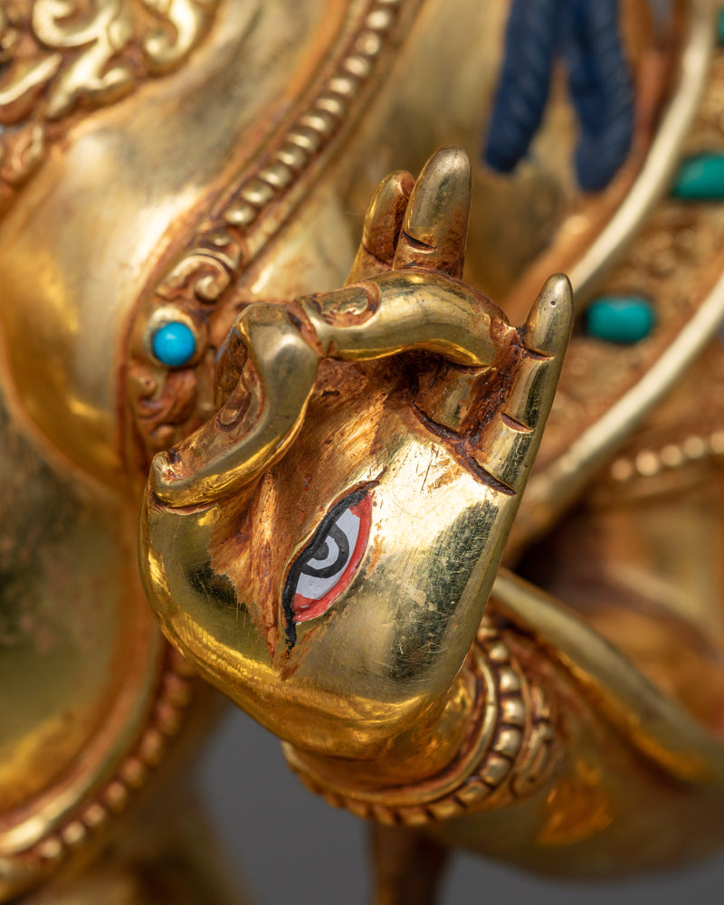 White Tara Gilt Copper Sculpture | The Embodiment of Grace and Healing