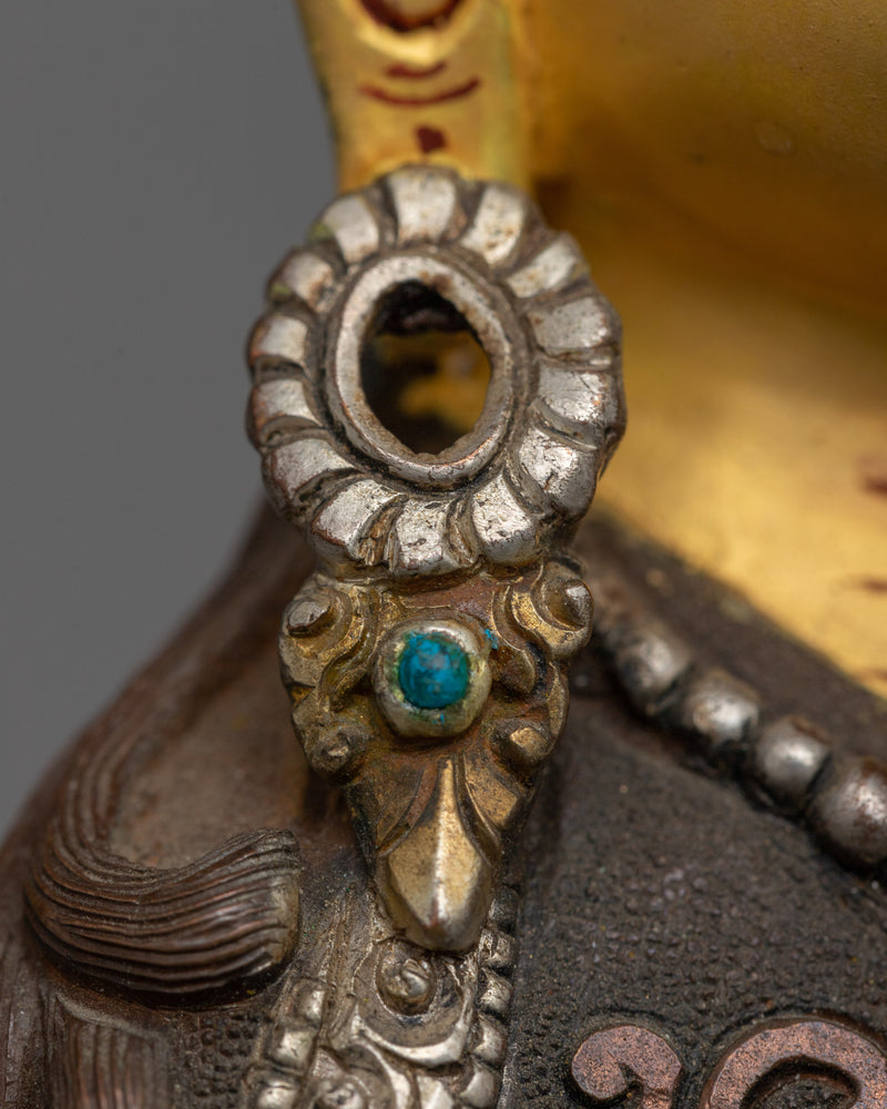 Lotus-Born Guru Rinpoche Sculpture | The Precious Master - Oxidized Sculpture