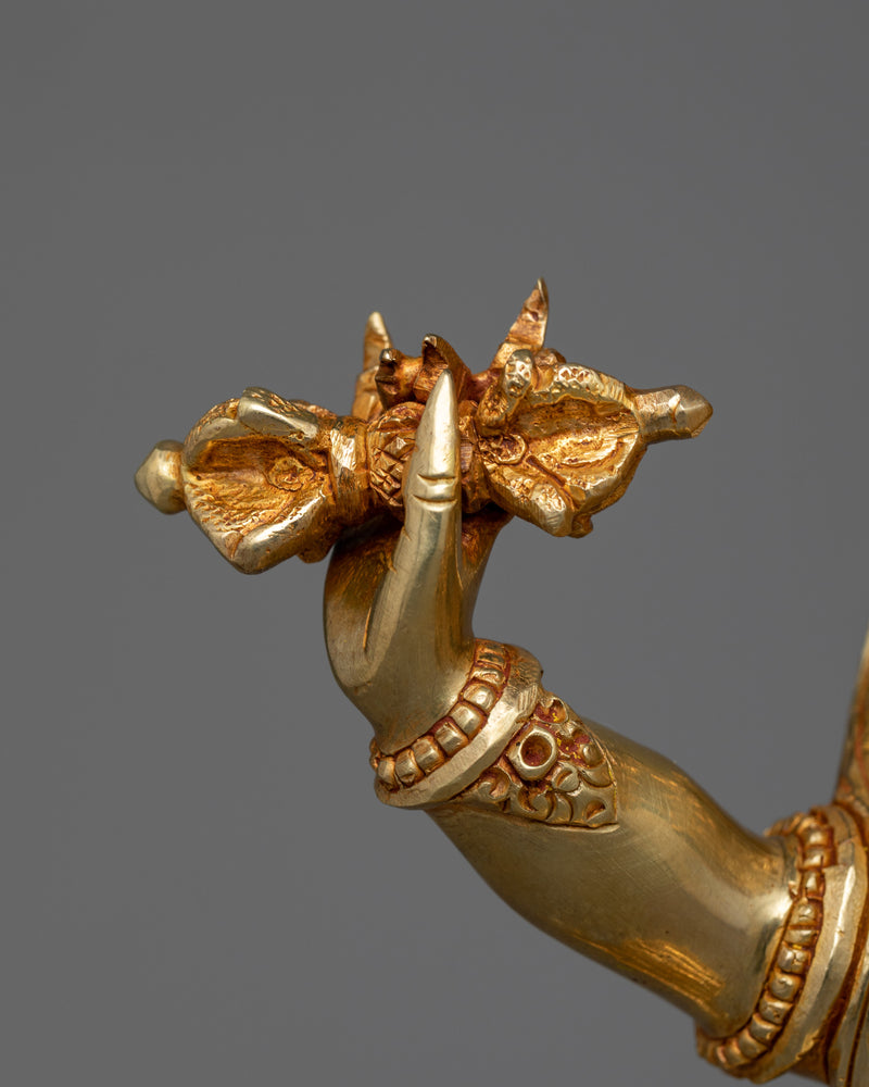 Vajrapani Bodhisattva Gilt Sculpture | The Protector of the Buddha