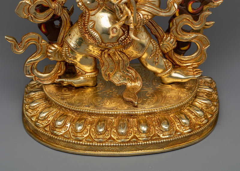 Vajrapani Bodhisattva Gilt Sculpture | The Protector of the Buddha