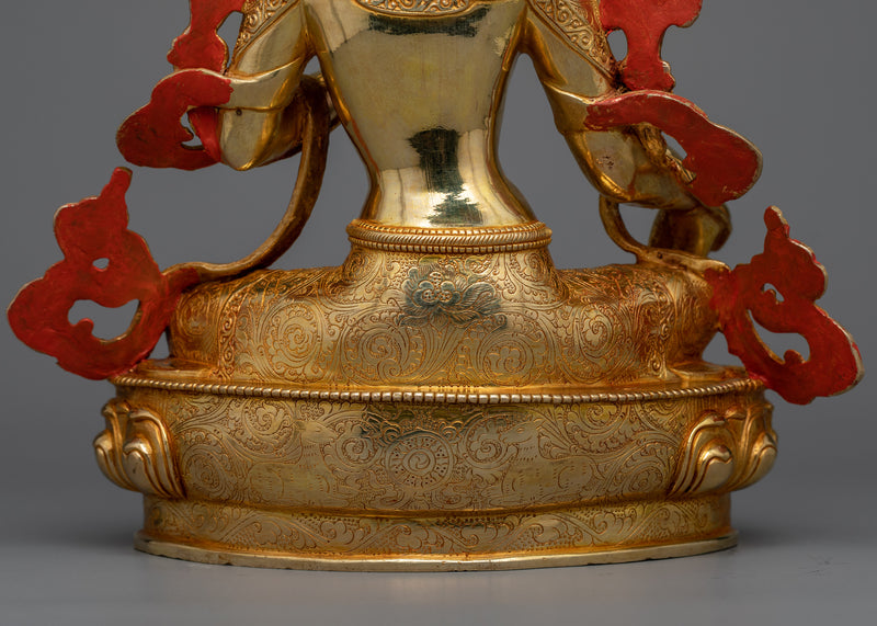 Green Tara Gilt Copper Sculpture | The Swift Liberator