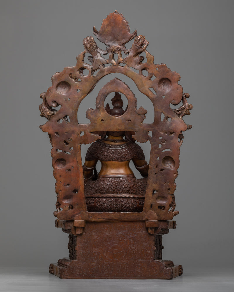 Dzambhala on Grand Throne | The Deity of Wealth and Prosperity