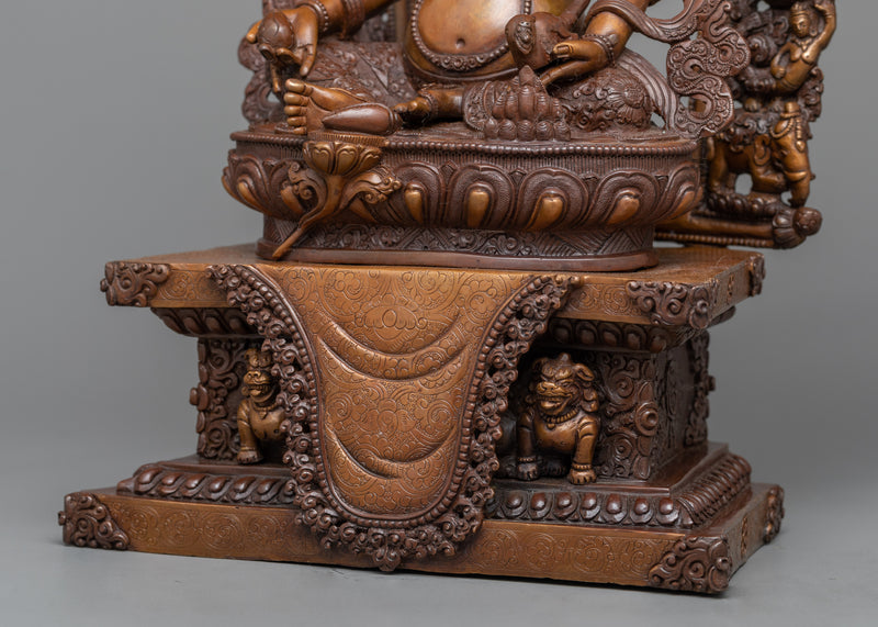 Dzambhala on Grand Throne | The Deity of Wealth and Prosperity