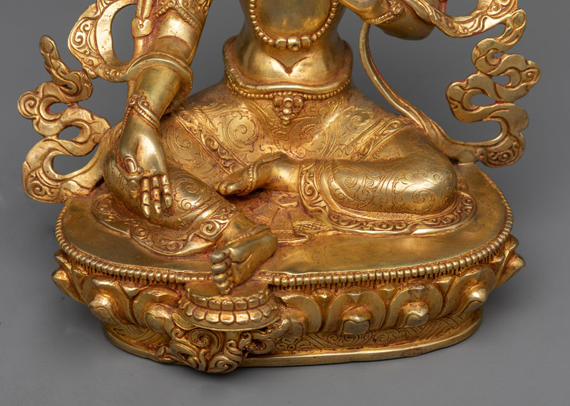 Shyama Tara "Green Tara" Sculpture | The Protector and Savior