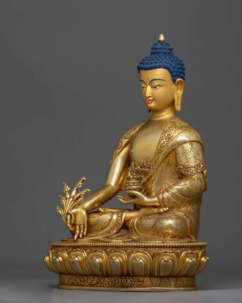 copper sculpture-of-medicine-buddha