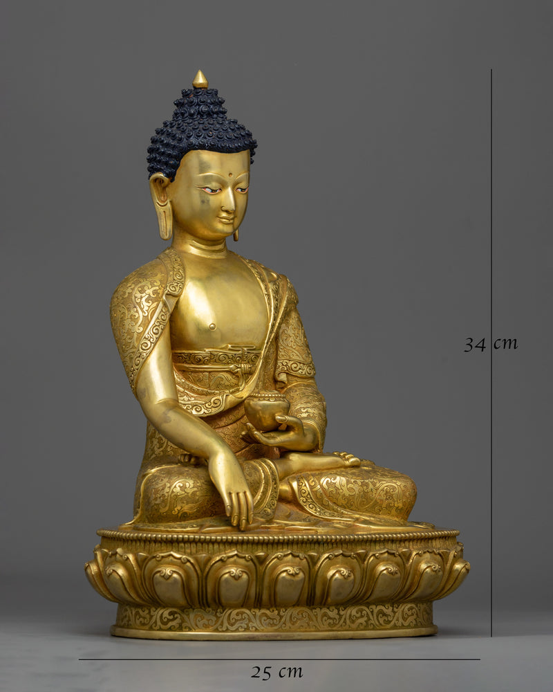 copper sculpture-of-shakyamuni-buddha