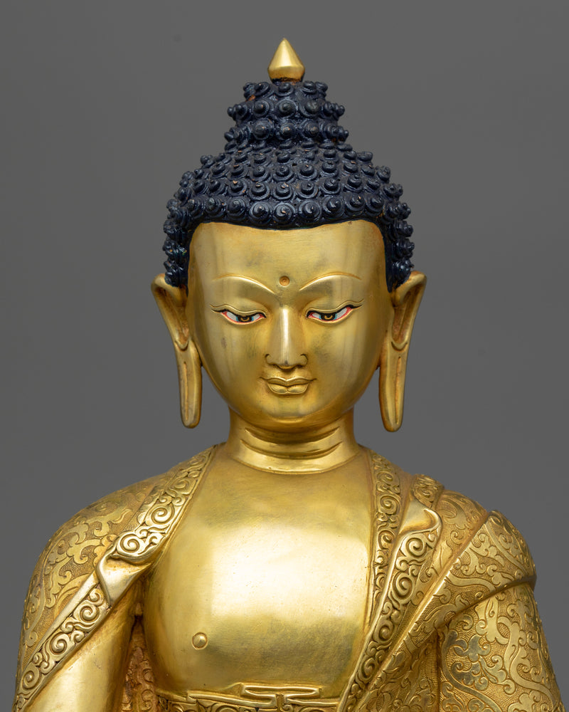 copper sculpture-of-shakyamuni-buddha