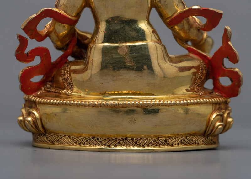 Wealth Deity Jambhala Sculpture | Exquisite Triple-Layered Gold Gilded
